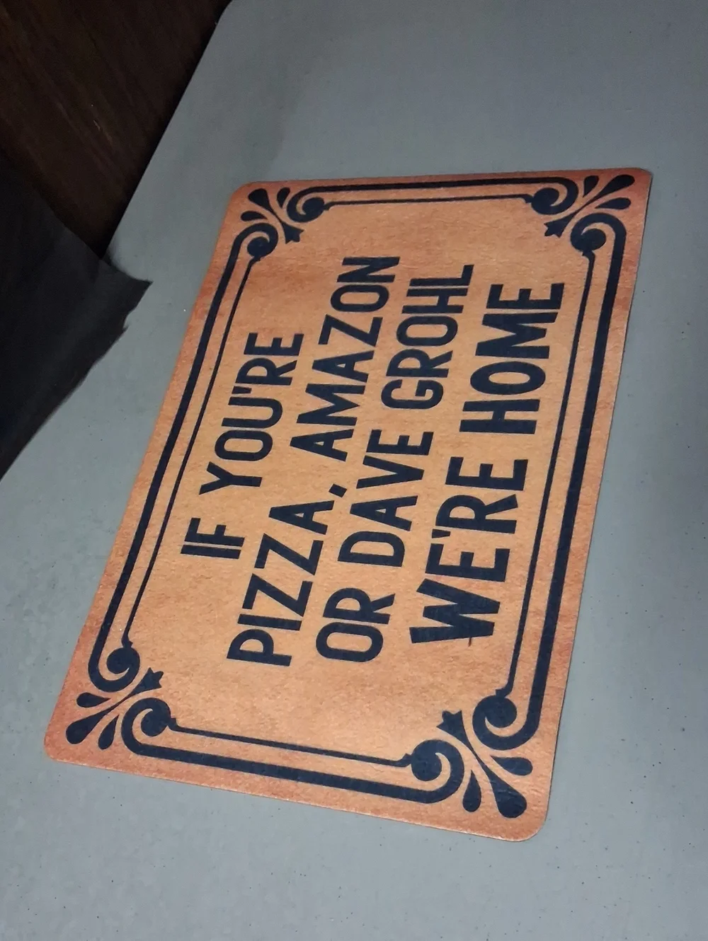 Funny Orange and Black Doormat Welcome Sign - Home Accents